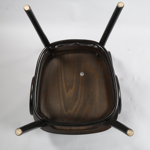 67 - A Ton bentwood armchair, model 04 designed by Michael Thonet, with ebonised finish, indistinct mark ... 