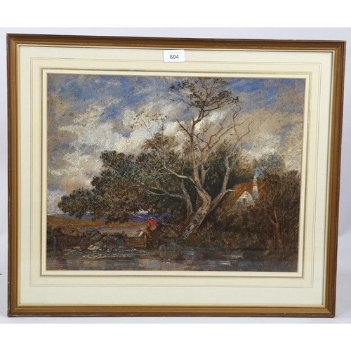 531 - Richard Bond (1808 - 1886), On The Lledder, 1861, signed, 35cm x 46cm, framed