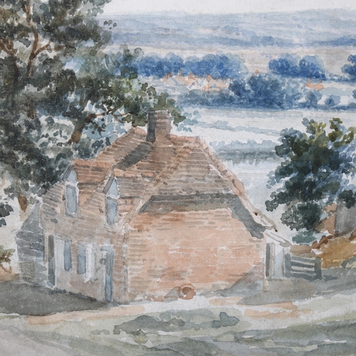 333 - Thomas Smythe (1825 - 1907), farm landscape, watercolour, 27cm x 45cm, framed.