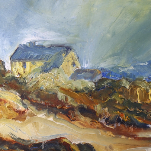 352 - Heather Hookey, from Anglesea, oil on canvas, signed with monogram, Exhibition label verso, 61cm x 7... 