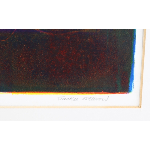 360 - Jackie Attwood, 10 contemporary monotype abstract prints, unframed (10), all signed and inscribed in... 