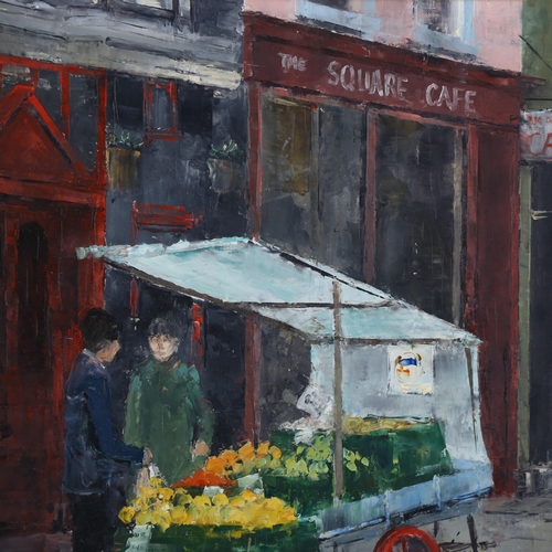 392 - S Turner, market barrow, oil on board, signed and dated 1976, 35cm x 24cm, framed