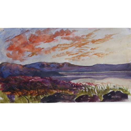 401 - Muirhead Bone (1876 - 1953), river scene, Rouen, signed, 16cm x 35cm, together with 3 other 19th cen... 