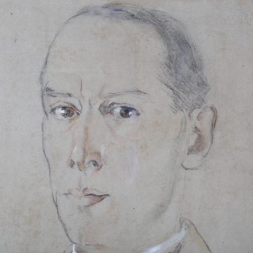 410 - George Hubert Buckingham Holland (1901 - 1987), portrait of a man, crayon/charcoal on paper, 40cm x ... 