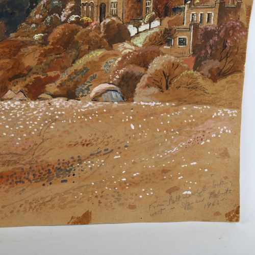 427 - Spencer Roberts (1920 - 1997), cliff end Pett Level 1965, watercolour on brown paper, signed, 44cm x... 