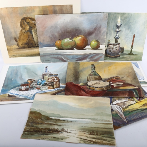 429 - Keith Burtonshaw, a group of 27 watercolours, including nursery studies and still lives