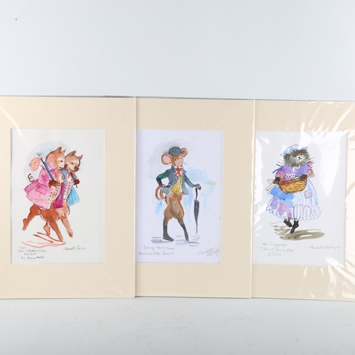 432 - Charlotte Fawley, Tales of Beatrix Potter (The Royal Ballet), original costume designs, watercolour,... 