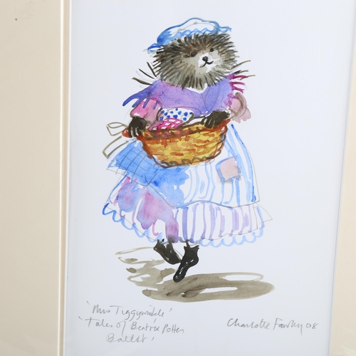 432 - Charlotte Fawley, Tales of Beatrix Potter (The Royal Ballet), original costume designs, watercolour,... 