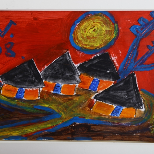 433 - Dietmar Volmar, folder of acrylic/gouache compositions on card (6)