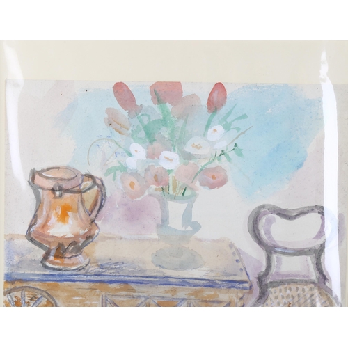 435 - Austin Taylor (1908 - 1992), 3 still lives, watercolour/gouache, 1 framed + 2 mounted (3)