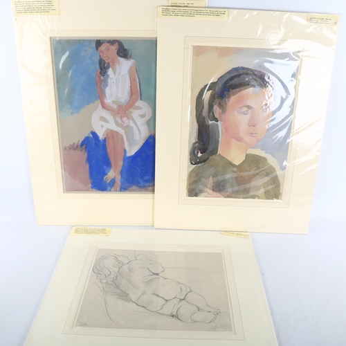 438 - Austin Taylor (1908 - 1992), 4 life studies, watercolour/pencil, mounted (4)