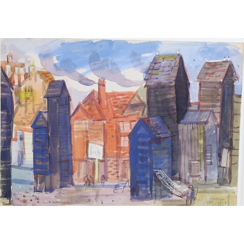 440 - Austin Taylor (1908 - 1992), 4 Hastings scenes, mounted (4)