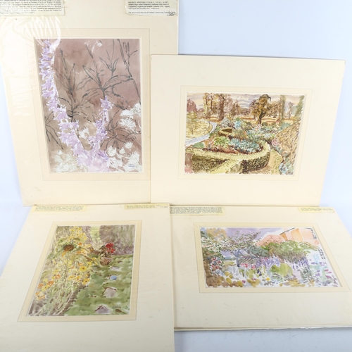 447 - Maurice Sheppard (born 1947), 5 botanical and garden scenes, mounted (5)