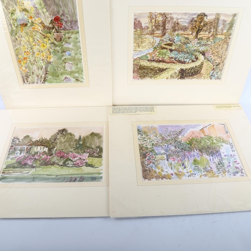 447 - Maurice Sheppard (born 1947), 5 botanical and garden scenes, mounted (5)