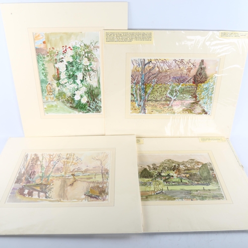 448 - Maurice Sheppard (born 1947), 5 botanical and garden scenes, mounted (5)