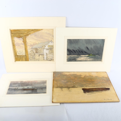 463 - A group of 5 x 20th century watercolours, including works by Jean Howell