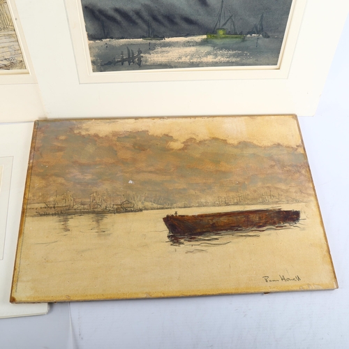 463 - A group of 5 x 20th century watercolours, including works by Jean Howell