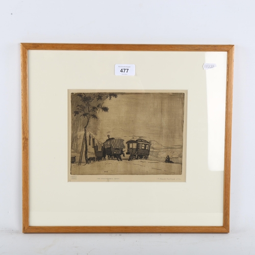 477 - Eric Hesketh Hubbard (1892 - 1957), the caravaners yarn, etching, signed in pencil, trial proof, ima... 