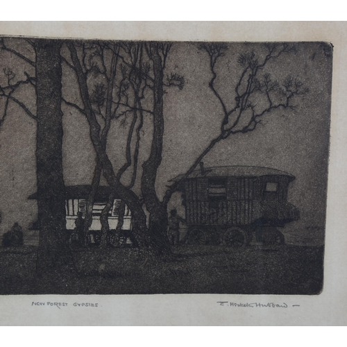 478 - Eric Hesketh Hubbard (1892 - 1957), New Forest gypsies, 3rd state etching, signed in pencil, no. 18 ... 