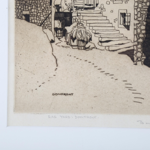 485 - Eric Hesketh Hubbard (1892 - 1957), rag yard, etching, signed in pencil, dated 1924, image 27cm x 22... 