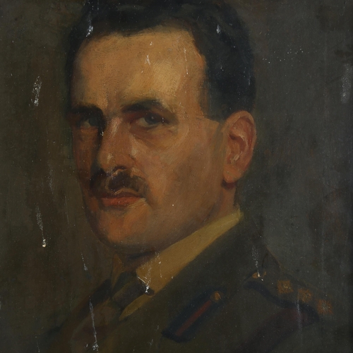 502 - Emanuel Henry Horwitz, portrait of a First World War Officer, oil on canvas, signed, 46cm x 36cm, fr... 