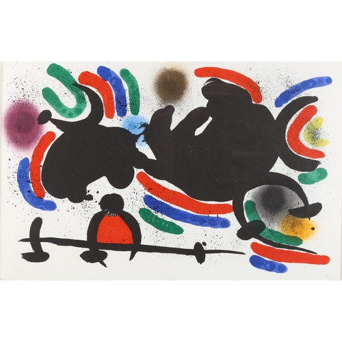 505 - Joan Miro, abstract composition, published by Mourlot 1972, deluxe edition of 150 copies, sheet size... 