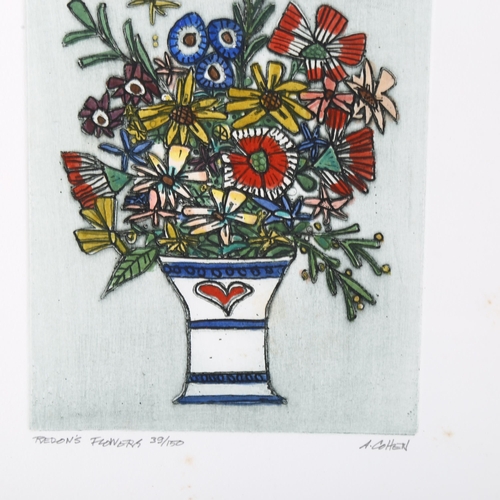 508 - Alfred Cohen (1920 - 2001), pair of coloured etchings, still life studies, signed in pencil from an ... 