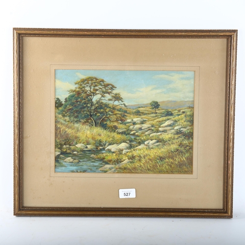 527 - Erich Mayer, South African landscape, oil on board, signed and date 1937, 24cm x 32cm, framed