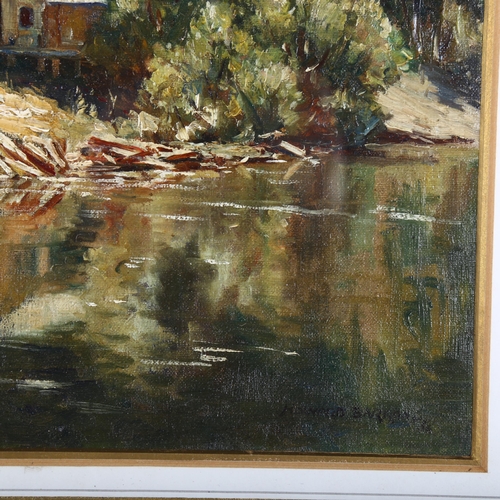 532 - Howard Barron (1900 - 1991), reflections - Macdonald River Australia, signed, 34cm x 45cm, framed