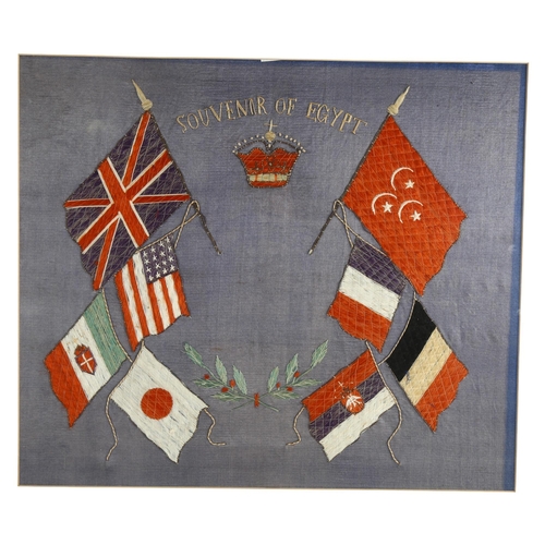 260 - A First World War period flag tapestry, 