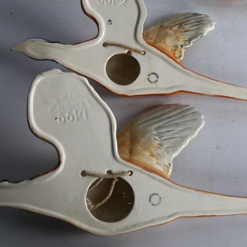 272 - A set of 3 Beswick wall-hanging Pheasants, model 661-1-2-3, makers marks, longest 31cm