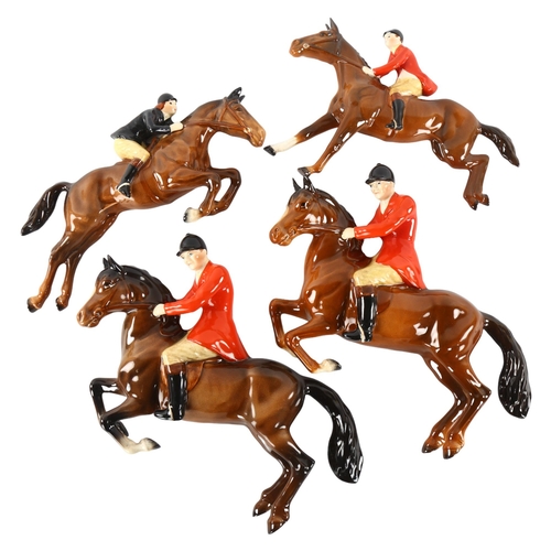 274 - 4 Beswick wall hanging hunting figures, model nrs' 1505 x 2, 1514 & 1513, longest 22cm