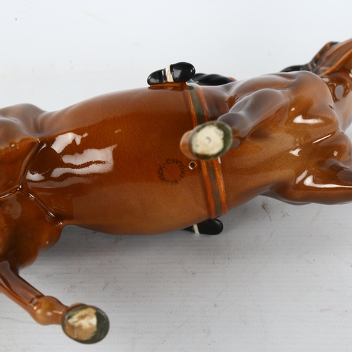 276 - A Beswick race horse and jockey, makers stamp, height 22cm