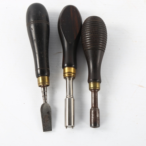 280 - 3 gun tools with hardwood handles