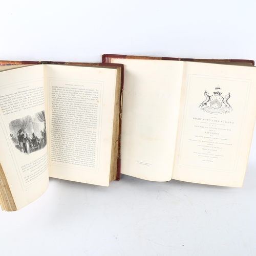 290 - History Of Napoleon, by George Bussey, published by Joseph Thomas 1840, 2 volumes, half leather-boun... 