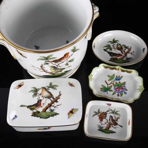 292 - A group of Herend Porcelain, including a 2-handled jardiniere, diameter excluding handles 17cm, a re... 
