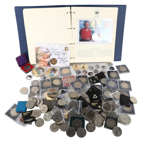 295 - A collection of commemorative coins and medallions, mostly Royal interest