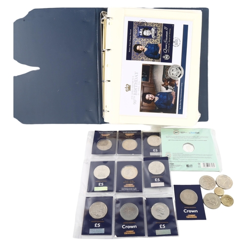 299 - A set of HM Queen Elizabeth II 90th Birthday commemorative coins, crowns and other coins