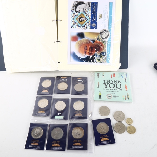 299 - A set of HM Queen Elizabeth II 90th Birthday commemorative coins, crowns and other coins