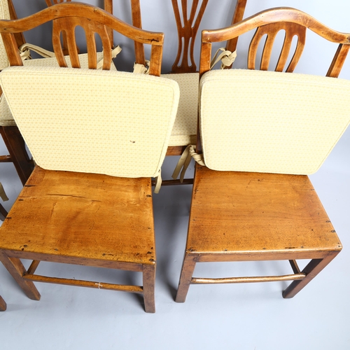 232 - A set of 6 Georgian Hepplewhite style country dining chairs