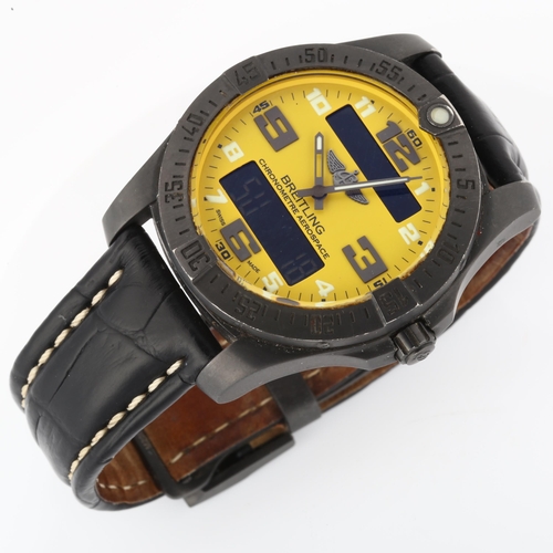 1001 - BREITLING - a limited edition titanium Aerospace Evo Night Mission quartz wristwatch, ref. V793637S/... 