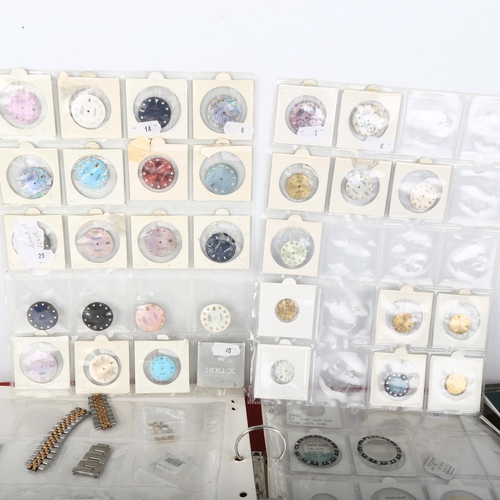 1015 - A large quantity of various Rolex watch parts and accessories, including gold spring bars, end links... 