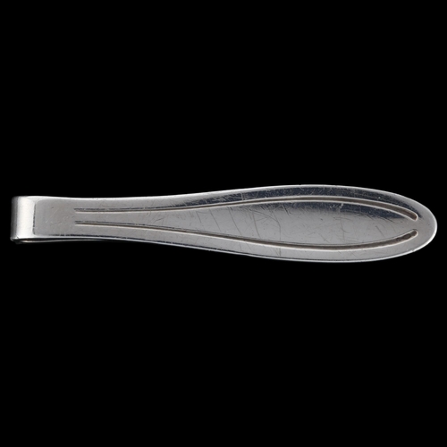 1268 - GEORG JENSEN - a Danish modernist sterling silver tie clip, designed by Poul Hansen, model no. 75B, ... 