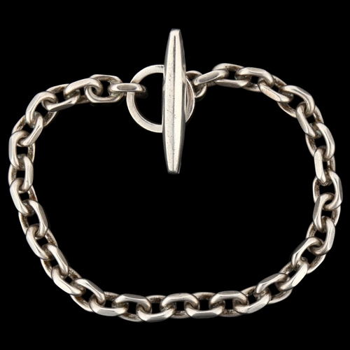 1274 - BERNHARD HERTZ - a Danish sterling silver cable link chain bracelet, length 20cm, 28.4g