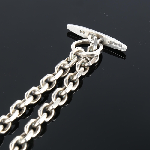 1274 - BERNHARD HERTZ - a Danish sterling silver cable link chain bracelet, length 20cm, 28.4g