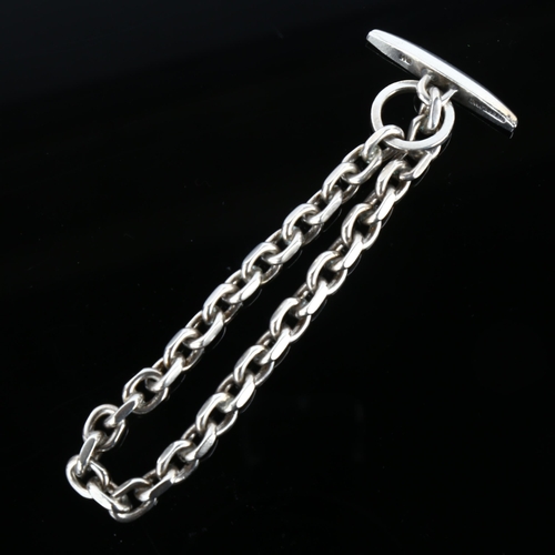 1274 - BERNHARD HERTZ - a Danish sterling silver cable link chain bracelet, length 20cm, 28.4g