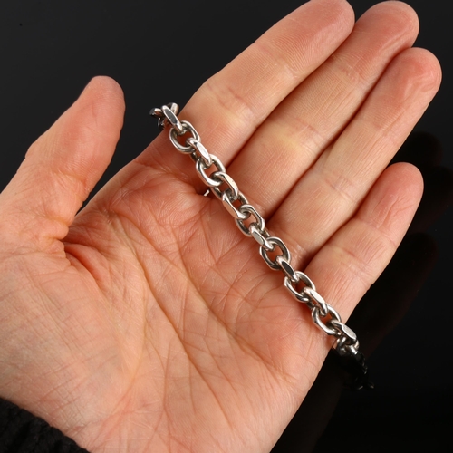 1274 - BERNHARD HERTZ - a Danish sterling silver cable link chain bracelet, length 20cm, 28.4g