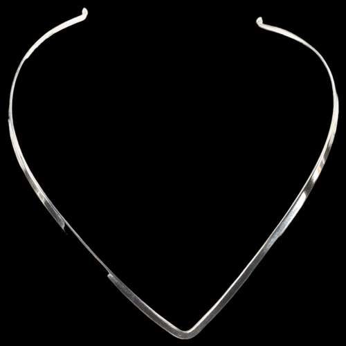 1340 - ALTON - a Swedish modernist sterling silver neck torque, internal circumference approx 40cm, 14.6g