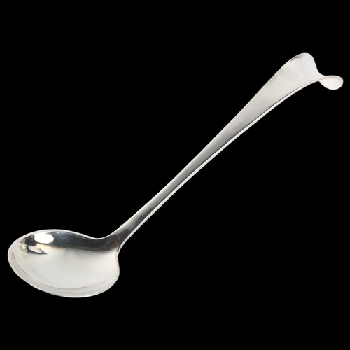 1377 - CARL M COHR - a Danish modernist silver long-handled preserve spoon, length 15cm, 0.9oz