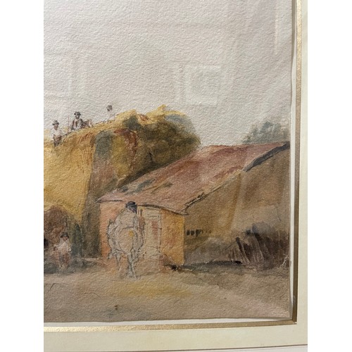 29 - Peter De Wint (1784 - 1849), haymaking, watercolour (a study for a work in Birmingham City Art Galle... 